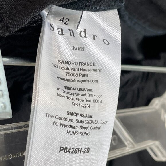 Sandro Womens 42 Size 10 US Patricia Stripe Track Pants Pull On Drawstring Waist - Picture 10 of 12